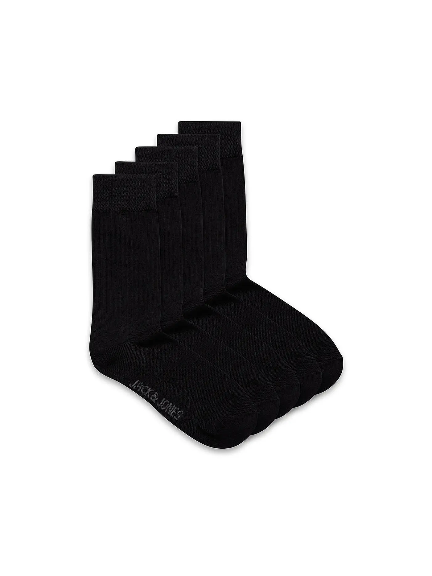 JACK & JONES | Socken 5-er Pkg. "JACJENS" dark grey melange light grey melange | schwarz